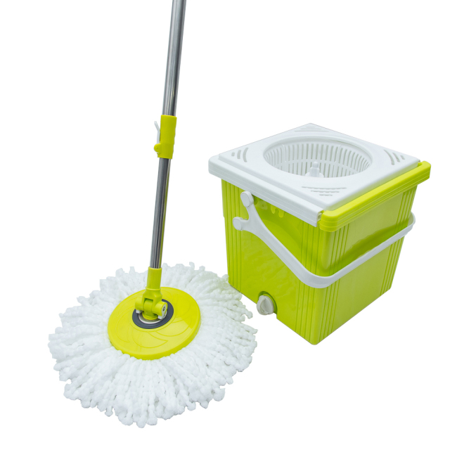 Double Mop Bucket 360 Degree Spin Mop Sweep Easy Broom Cleaning Mops